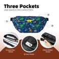 thumbnail image 4 of Naloa Dinosaur In Space Print Running Belts for Men Women,Running Fanny Pack with 2-Zipper Pockets,Waterproof Waist Pack for Travel Hiking Running Outdoor Sports, 4 of 8