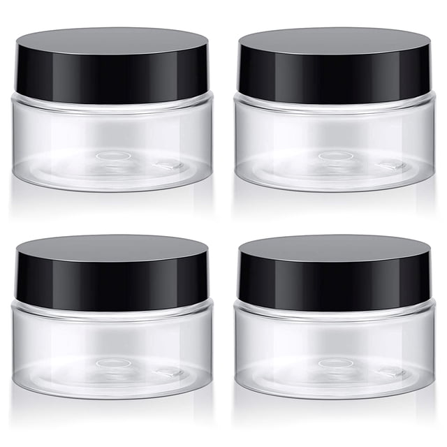 braveheart 4pack/lot Container Jars For Travel Storage Makeup Beauty Products Lightweight And Portable Wide 1Set