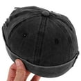 thumbnail image 6 of PTOOTP Mens Grey Cotton Brimless Cap Vintage Sailor Style Breathable, 6 of 7