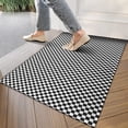 thumbnail image 4 of Black White Small Checkered Pattern Door Rugs,Washable Non Slip Door Mats Indoor,Decorative Door Mats,Entry Mat Indoor for Entrance,Bedroom,Kitchen,Bathroom,17"x30", 4 of 6