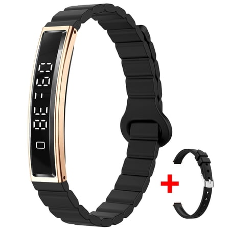 Smart Bracelet Fitness Tracker for Women & Men, Touch Screen, Sleep/Step/Calorie Monitor, Multi-Sport Mode, Health/Stress/Period Tracker, Camera Control, Android/iOS Compatible