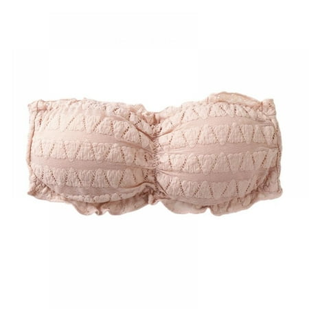 

Women Lace Bandeau Bra Tube Top Bra Stretchy Strapless Bandeau
