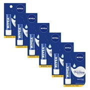NIVEA Moisture Lip Care - Unisex Intensively Moisturizing Balm - .17 oz. (Pack of 6),Shea Butter and Jojoba oil