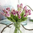 thumbnail image 3 of Multi Color Simulation Tulip Silk Flowers Bridal Hydrangea Wedding Room Party Home Decor, 3 of 5