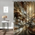 thumbnail image 2 of JEUXUS Flowers Abstract Stretched Picture Durable and Washable Shower Curtain - Multiple Sizes White, 2 of 6