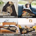 thumbnail image 2 of Yayeee Throw Blanket for Couch Soft Warm 50" x 60" Sofa Chair Bed Decoration, Skeleton Stripes, 2 of 7