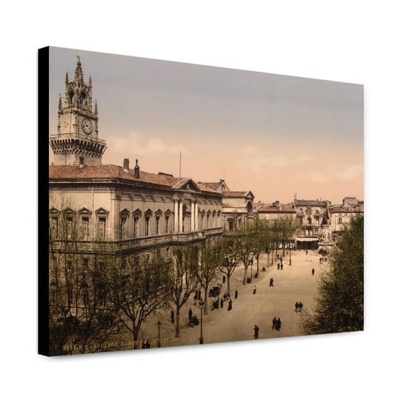 Canvas Print: Hotel De Ville Place, Avignon, Provence, France, circa 1890