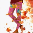 thumbnail image 2 of Thanksgiving Turkey Print Women's Leggings Comfortable Breathable Stretchy Soft Workout Yoga Pants Casual Tights, 2 of 2