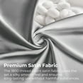 thumbnail image 5 of Seasonwood Satin Sheets Gray Soft Microfiber Silk Bed Set 3pcs Twin Sheets, 5 of 8