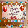 thumbnail image 6 of Glittery Happy Birthday To You Banner with Balloon Star Elements Backdrop for Birthday Party Photography Props Decorations Party Supplies, 6 of 7