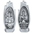 thumbnail image 1 of XingJian Statue Rétro en Résine Bouddha - Décoration Maison Argentée, 1 of 10