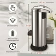 thumbnail image 5 of 1 Piece Bathroom Automatic Soap Dispenser Stainless Steel Induction Soap Dispenser Electric Soap Dispenser Bathroom Accessories (Single button), 5 of 7