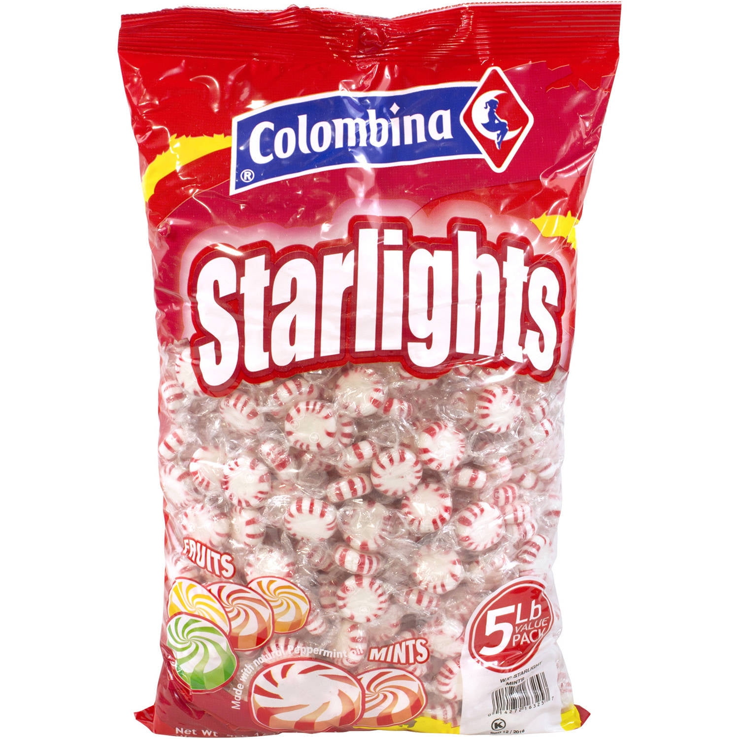 Colombina Peppermint Starlight Mints, 5 lbs by