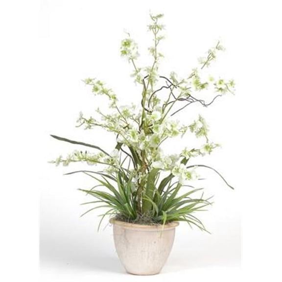 Nearly Natural  Dancing Lady Silk Orchid Arrangement - Green - 26in.