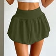 thumbnail image 2 of GEWSEY Women's Bubble Skirt Elastic High Waisted Puffy Skorts Shorts Y2k Skirts with Shorts Underneath (Army Green, L), 2 of 8