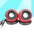 thumbnail image 1 of WEUVEB 1 Pair Usb Computer Speaker Computer Speakers Compact Red with 3.5mm Port, 1 of 8