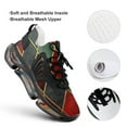 thumbnail image 4 of Red Blue And Gold Foil Walking Shoes for Men Woman Lightweight Tennis Fashion Elastic Sports Shoes Cushion Basketball Shoes, 4 of 7