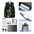 thumbnail image 4 of Pofeuu Music Notes Print Laptop Backpack Travel Canvas Backpack for School Lightweight and Comfortable Backpack College Backpack Schoolbag, 4 of 6
