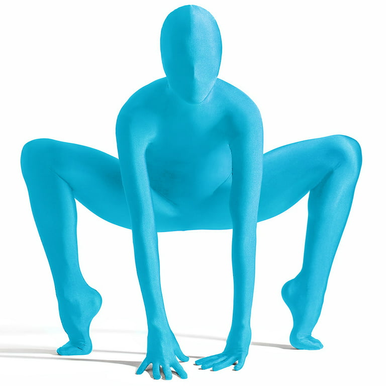 AltSkin Adult/Kids Full Body Stretch Fabric Zentai Suit Costume - Pacific  Blue (Kid Small) 