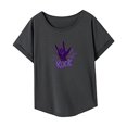 thumbnail image 4 of Camiseta para Mujer Verano Regular Fit Casual Manga Corta Top para Caminar Vacaciones S, 4 of 7