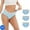 Light Blue, variant on HUPOM Period Underwear For Women Silk Underwear For Women Medium waist Elastic Waist Solid Briefs Orange 3XL