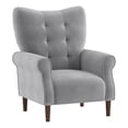 thumbnail image 2 of Lazzara Home Cecily Dark Gray Velvet Tufted Back Club Accent Chair, 2 of 7