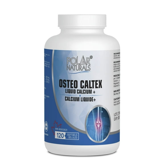 Polar Naturals Ostéo Caltex Calcium Liquide 120 Gélules