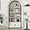 Black+white, variant on Jehiatek Arched Bookshelf, Bookcase with Doors Storage, 71 Inches Tall Industrial Book Shelf with Sturdy Metal Frame, E1 Quality Boards, Freestanding Display Shelving Unit, White