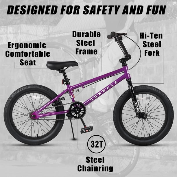 cubsala Freestyle BMX Bike, 20 Inch Kids Bicycle for 7-13 Years