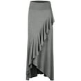 thumbnail image 1 of Made by Johnny Women's Wrapped High Low Ruffle Maxi Skirt XS HDG, 1 of 6