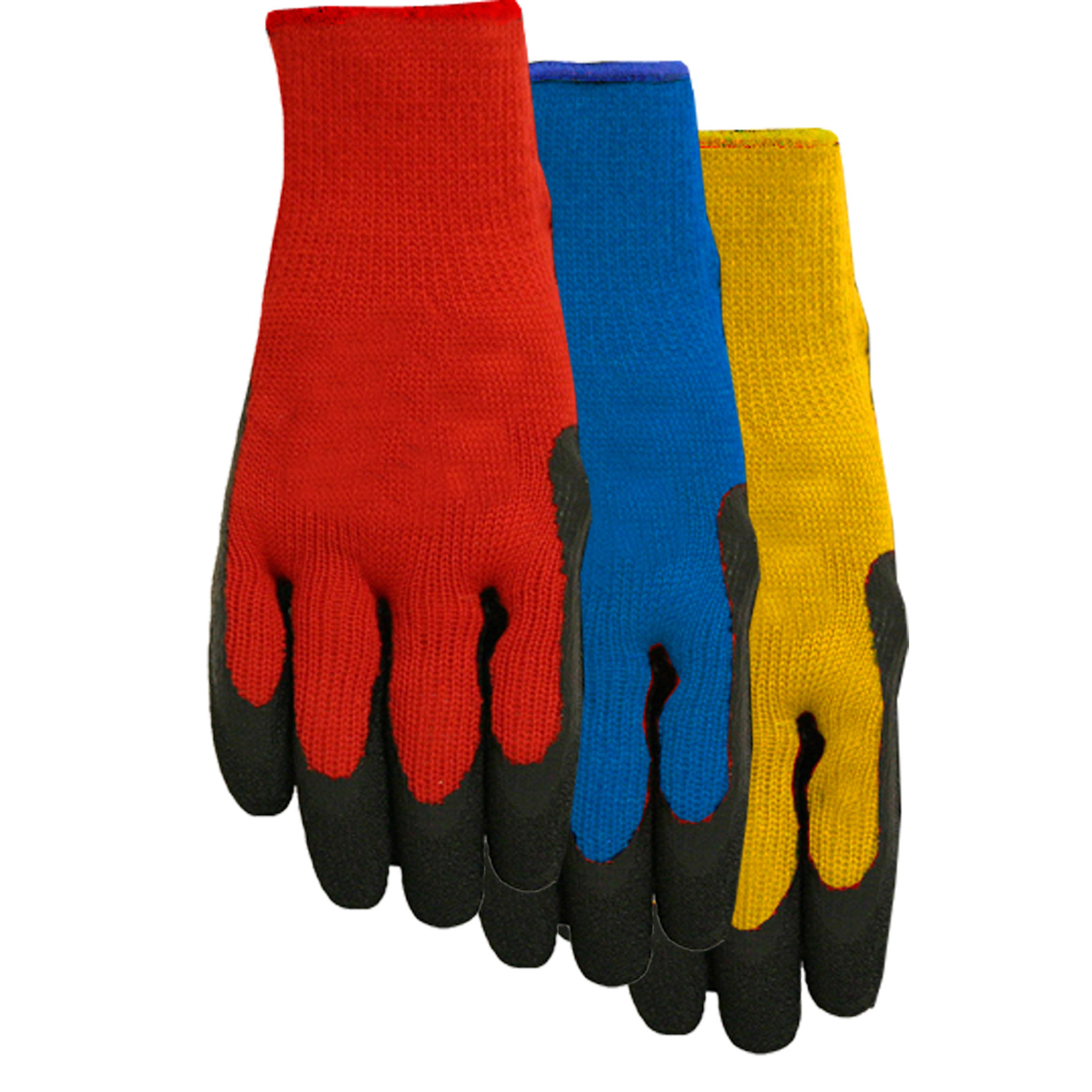 Midwest Quality Textured RubberCoated Knit Gloves, Large