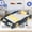 Dark Blue + Solid Wood-Full, variant on Twin Size Race Car-Shaped Platform Bed with Wheels and Storage for Kids, Wooden Bed Frame for Bedroom, No Box Spring Needed,Black