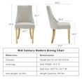 thumbnail image 2 of Beige Mid Century Dining Chairs Set of 6, Modern Kitchen & Dining Room Chairs Set of 6, Chenille Fabric Upholstered Kitchen Chairs for Dining Table, Sillas de Comedor, Gold Legs (Beige, 6 Pcs), 2 of 11