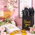 thumbnail image 2 of 12 Pcs Thank You Gift Bags with Tissue Paper Gold Polka Dots Thank You Bags with Handle Party Favor for Wedding Birthday Baby Shower Business Shopping(Black, White), 2 of 4