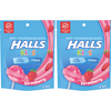 Halls Kids Pops Cough and Sore Throat Fruity Strawberry, 2 Bags , (20 Count)