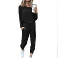 thumbnail image 6 of outfmvch joggers for women 2pc pure suit long sleeve leisure pocket home sweat sets pants for women cargo pants, 6 of 9