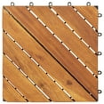 thumbnail image 3 of vidaXL Decking Tiles 20 pcs Brown 11.8"x11.8" Solid Wood Acacia, 3 of 5