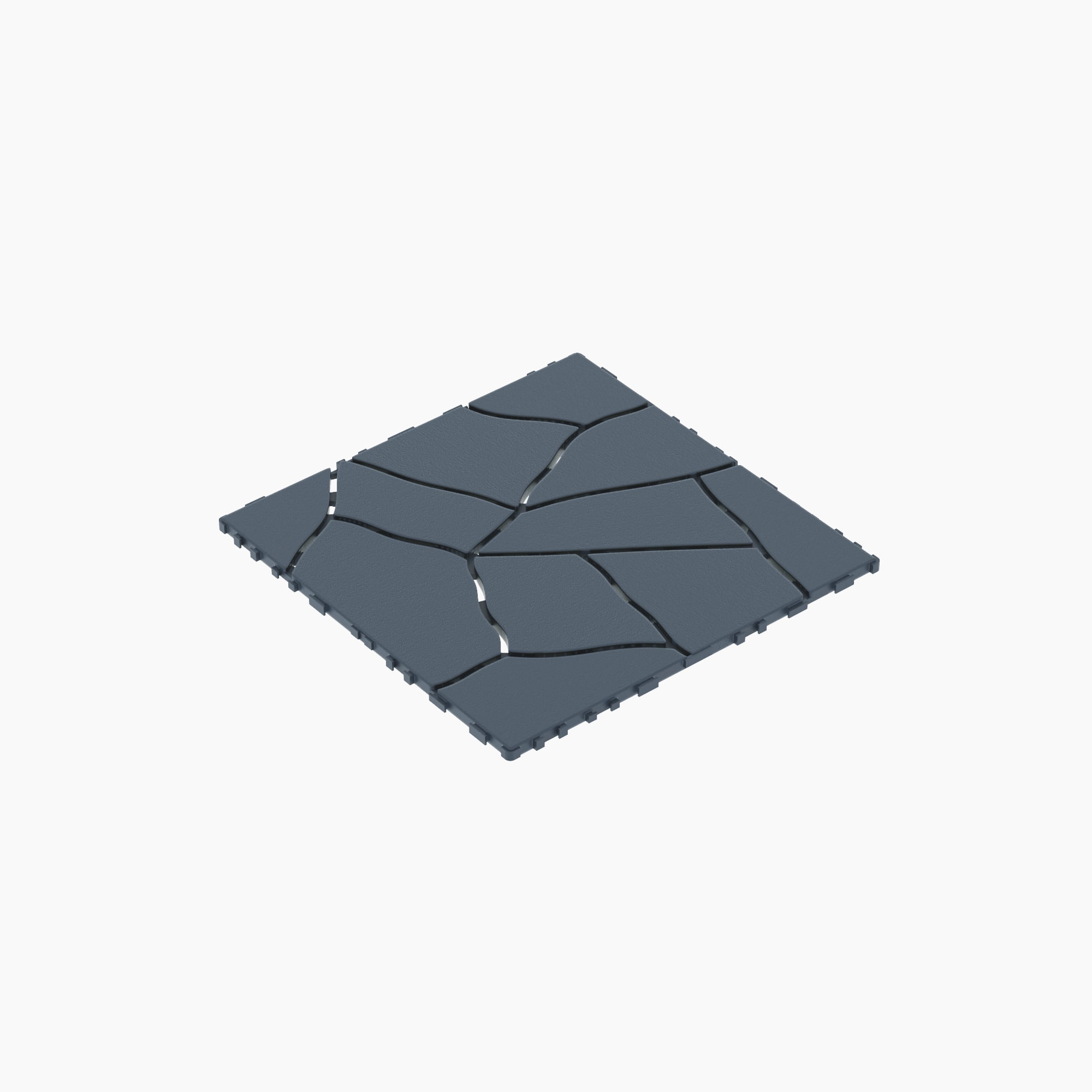 Miniyam 44 Pcs InterlockingDeck Tiles, 12"x 12"Polypropylene, for OutdoorBalcony Garden Gray，Stone Texture