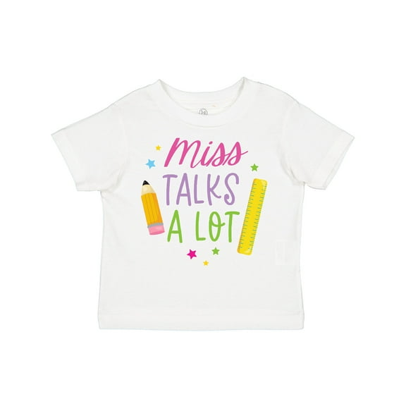Inktastic Back to School Miss Talks a Lot Girls Toddler T-Shirt