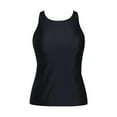 thumbnail image 6 of GEWSEY Tankini Tops for Women High Neck Swim Top Tummy Control Bathing Suit Top Modest Swim Tank Top No Bottom Black, M, 6 of 6