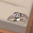 thumbnail image 1 of Moissanite White Gold Ring,Solitaire,Oval Cut Simulated Diamond Engagement Ring, 1 of 5
