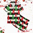 thumbnail image 5 of sdbrld Christmas Pjs for Kids Girls Pajamas Cute Short Sleeve Button Down Shirt and Shorts 2Pcs Matching Set Sizes 8-9 Years, 5 of 5