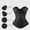 02-Black, variant on Women’s Lace Up Brocade black Corset Bustier Top Vintage Jacquard Overbust Corset with Steel Boning for Party Wedding Costume 02-Black XS