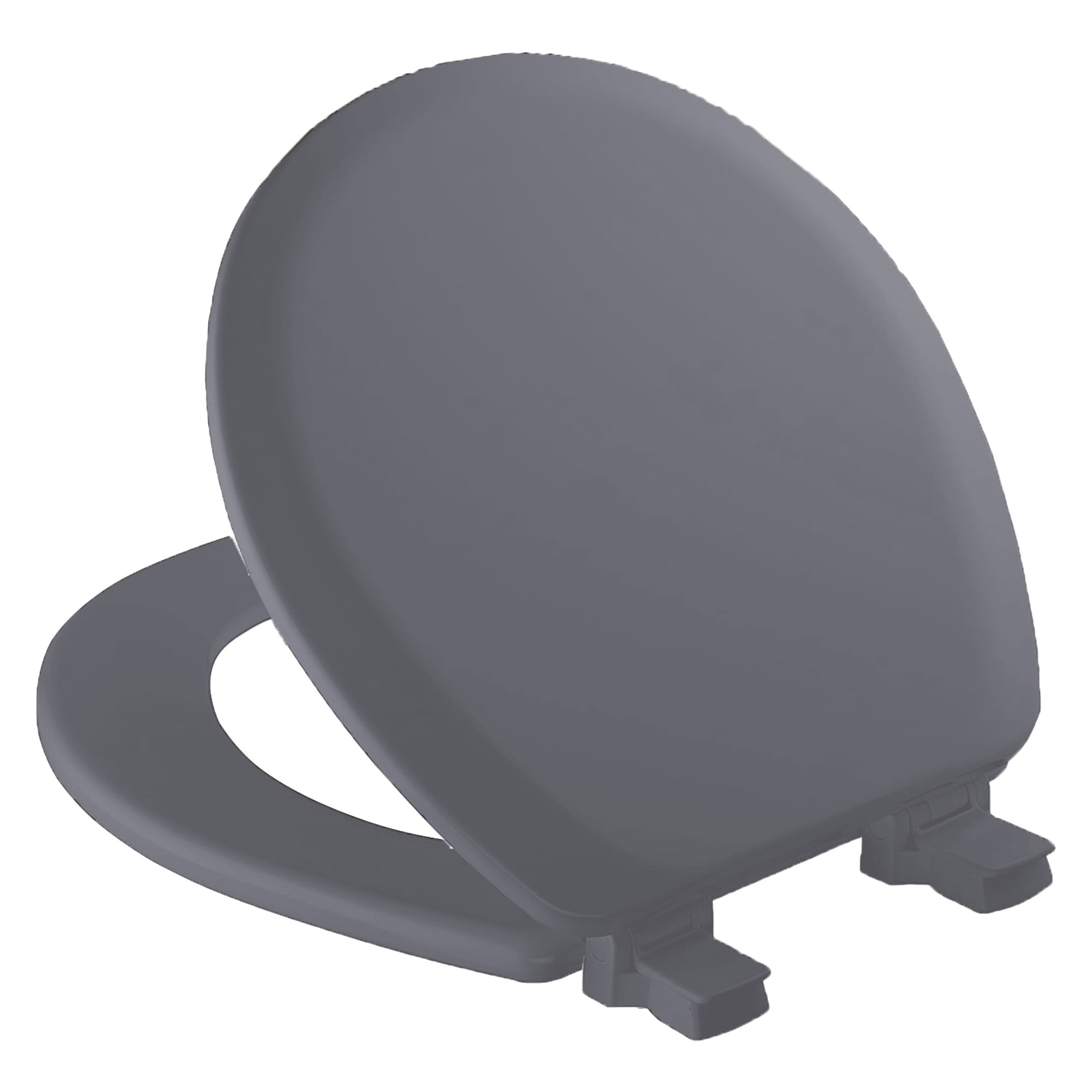 Gray Round Molded Wood Toilet Seat 17 Inches