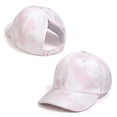 thumbnail image 2 of LIZENG Girls Glitter Baseball Cap Kids Adjustable Ponytail Hat Toddler Summer Mesh Trucker Hats, 2 of 4