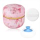 thumbnail image 1 of Wemega Estuche para polvos corporales con hojaldre en polvo, contenedor de polvo, caja de té para bebés y mujeres, hojaldre y estuche para polvos para viajes (flor rosa 1), 1 of 1
