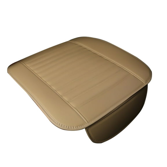 COFEST Universal Car Front Seat Cover Breathable Leather Pad Cushion,Front Car Seat Covers,Faux Leather Car Seat Protectors For Universal Vehicles Beige
