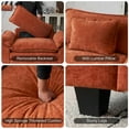 thumbnail image 6 of JULY'S SONG 49.5" W Oversized Accent Chair with Ottoman, Chenille Cloud Sofa Chairs in Living Room, Comfy Reading Chair with Deep Seat, Modern Armchair in Extra Wide Armrests,Terracotta, 6 of 11
