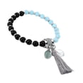thumbnail image 1 of Pulsera s con de turquesa Pulsera de de + negro jinwen Pulseras del grano de la borla, 1 of 7