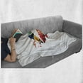 thumbnail image 6 of Lips Soft Flannel Fleece Throw Blanket, Mosaic Gradient Blended Color Low Poly Style Butterflies and Music Notes, Cozy Plush for Indoor and Outdoor Use, 50" x 70", Multicolor, by Ambesonne, 6 of 6
